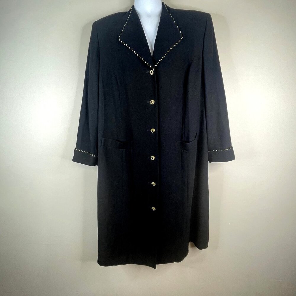 Kasper‎ Vintage Womens Iconic Old Money Preppy  Jacket Dress 18W Career Timeless